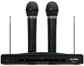 Микрофоны SVEN MK-715 набор, беспроводные, радиус действия до 30 м, черные, SV-020064
