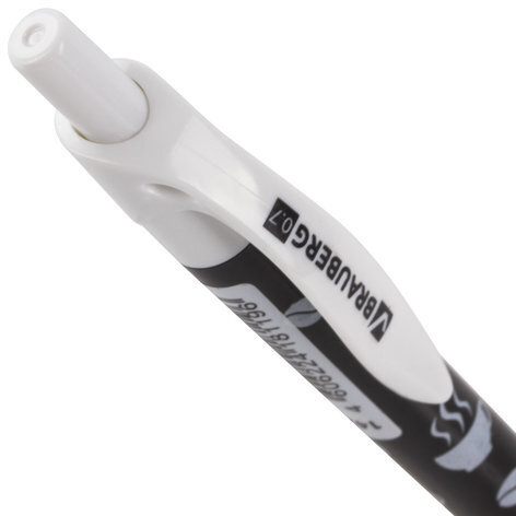 Ручка шариковая масляная автоматическая BRAUBERG BLACK&WHITE "Coffee", СИНЯЯ, узел 0,7 мм, линия письма 0,35 мм, 142659