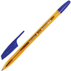 Ручка шариковая BRAUBERG &quot;X-333&quot; AMBER, СИНЯЯ, корпус тонированный оранжевый, узел 0,7 мм, линия письма 0,35 мм, 142832