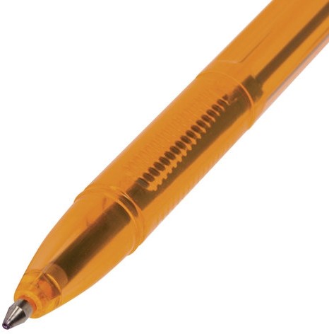 Ручка шариковая BRAUBERG "X-333" AMBER, СИНЯЯ, корпус тонированный оранжевый, узел 0,7 мм, линия письма 0,35 мм, 142832