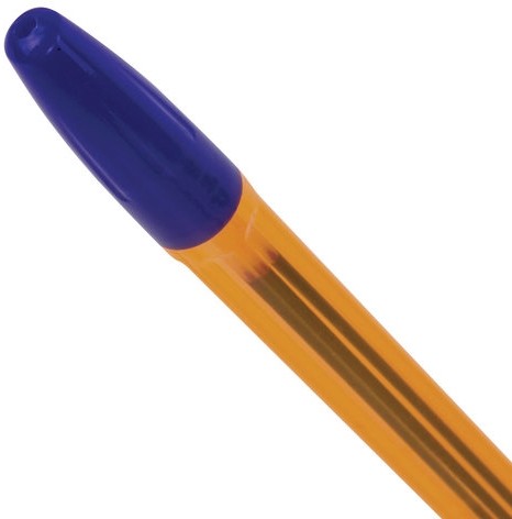 Ручка шариковая BRAUBERG "X-333" AMBER, СИНЯЯ, корпус тонированный оранжевый, узел 0,7 мм, линия письма 0,35 мм, 142832