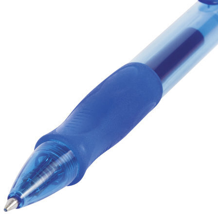 Ручка гелевая автоматическая с грипом BIC "Gelocity Original", СИНЯЯ, узел 0,7 мм, линия письма 0,35 мм, 829158