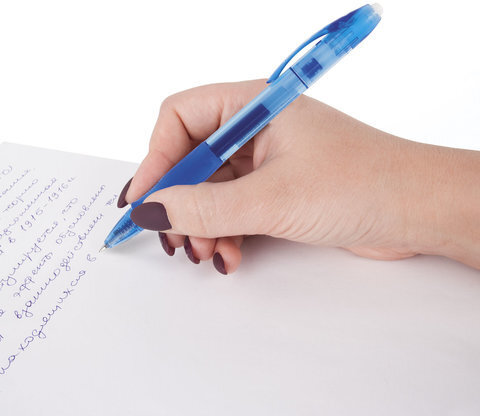 Ручка гелевая автоматическая с грипом BIC "Gelocity Original", СИНЯЯ, узел 0,7 мм, линия письма 0,35 мм, 829158