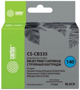 Картридж струйный CACTUS (CS-CB335) для HP C4283/C4383/J5783/Deskjet D4263, черный