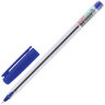 Ручка шариковая масляная STAFF "EVERYDAY OBP-537", СИНЯЯ, прозрачная, узел 0,7 мм, линия письма 0,35 мм, 143537