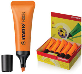 Текстовыделитель STABILO &quot;Neon&quot;, ОРАНЖЕВЫЙ, линия 2-5 мм, 72/54