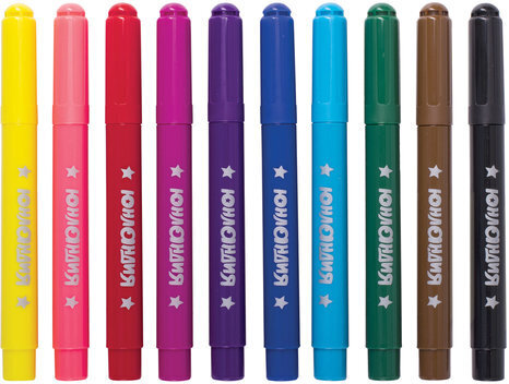 Фломастеры ЮНЛАНДИЯ 10 цветов, "ЮНЛАНДИК В АРКТИКЕ", утолщенные, ударопрочный наконечник, ПВХ, 151429