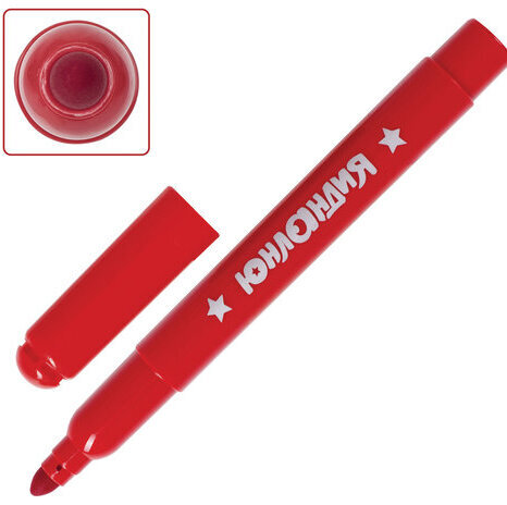 Фломастеры ЮНЛАНДИЯ 10 цветов, "ЮНЛАНДИК В АРКТИКЕ", утолщенные, ударопрочный наконечник, ПВХ, 151429