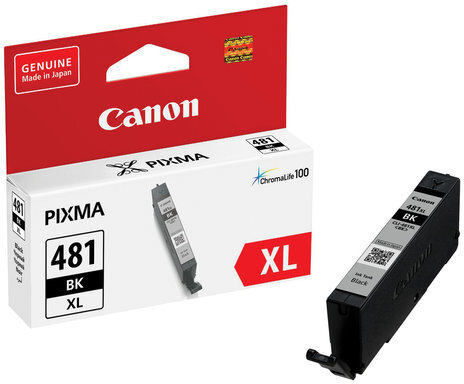 Картридж струйный CANON (CLI-481BK XL) для PIXMA TS704/TS6140, черный, ресурс 3998 страниц, оригинальный, 2047C001