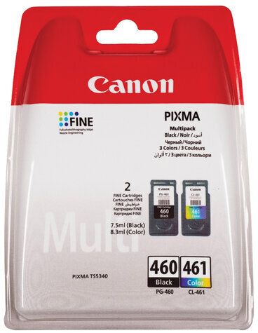 Картридж струйный CANON (PG-460/CL-461) для Pixma TS5340, оригинальный КОМПЛЕКТ 2 цвета, 3711C004