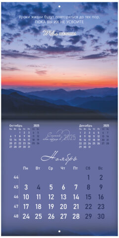 Календарь настенный перекидной на 2025 г., BRAUBERG, 12 листов, 29х29 см, "Твоя вселенная", 116160