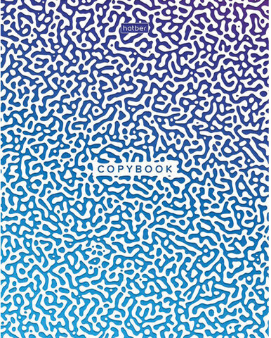 Тетрадь А5, 40 л., HATBER, скоба, клетка, глянцевая ламинация, "Радужные переливы", 40Т5лВ1