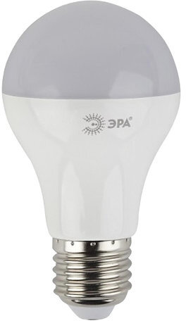 Лампа светодиодная ЭРА, 8 (60) Вт, цоколь E27, грушевидная, холодный белый свет, 25000 ч., LED smdA55\60-8w-840-E27ECO, A60-8w-840-E27