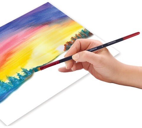 Кисть синтетика, плоская № 6, BRAUBERG PREMIUM, 201015