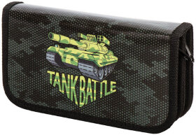 Пенал ПИФАГОР, 2 отделения, ламинированный картон, 19х11 см, "Tank", 270170