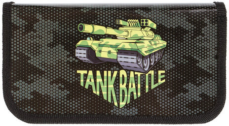 Пенал ПИФАГОР, 2 отделения, ламинированный картон, 19х11 см, "Tank", 270170