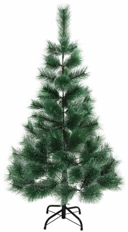 Ель новогодняя искусственная "Пушистая" 120 см, с инеем и шишками, зеленая, ЗОЛОТАЯ СКАЗКА, 592043