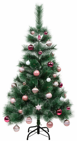 Ель новогодняя искусственная "Пушистая" 120 см, с инеем и шишками, зеленая, ЗОЛОТАЯ СКАЗКА, 592043