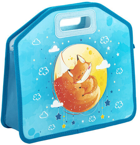 Папка-сумка ЮНЛАНДИЯ, 1 отделение, фетровые ручки, 34х30х11 см, "Moon fox", 270996