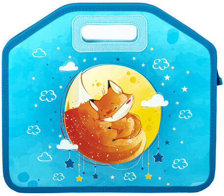 Папка-сумка ЮНЛАНДИЯ, 1 отделение, фетровые ручки, 34х30х11 см, "Moon fox", 270996