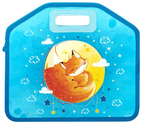 Папка-сумка ЮНЛАНДИЯ, 1 отделение, фетровые ручки, 34х30х11 см, "Moon fox", 270996