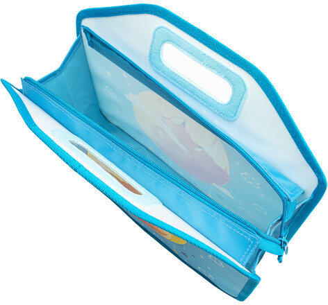 Папка-сумка ЮНЛАНДИЯ, 1 отделение, фетровые ручки, 34х30х11 см, "Moon fox", 270996