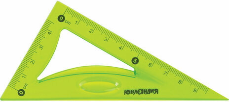 Набор чертежный средний гибкий ЮНЛАНДИЯ "FLEX" (линейка 20 см, 2 треугольника, транспортир), пенал, 210682