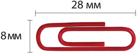 Скрепки BRAUBERG, 28 мм, цветные, 100 шт., в картонной коробке, Россия, 220555