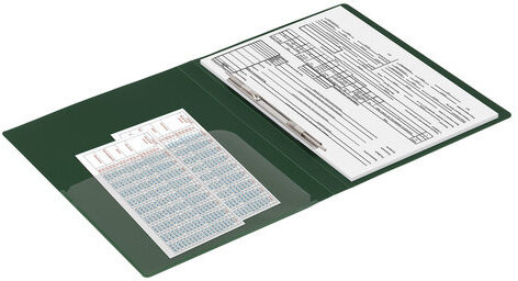 Папка с металлическим скоросшивателем и внутренним карманом BRAUBERG "Диагональ", темно-зеленая, до 100 листов, 0,6 мм, 221354