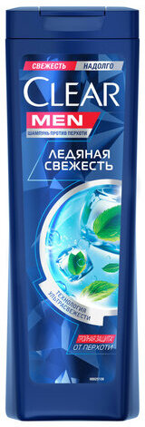 Шампунь против перхоти 400 мл, CLEAR MEN "Ледяная свежесть"