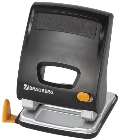 Дырокол ЭНЕРГОСБЕРЕГАЮЩИЙ BRAUBERG "Easy Press", до 30 листов, БЕЗ УСИЛИЙ, 224343