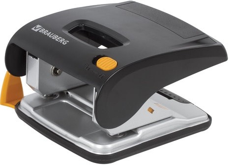 Дырокол ЭНЕРГОСБЕРЕГАЮЩИЙ BRAUBERG "Easy Press", до 30 листов, БЕЗ УСИЛИЙ, 224343