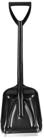 Лопата снеговая 20х30 см УНИВЕРСАЛЬНАЯ с планкой, прочная, пластиковая с V-ручкой, длина 70 см, для дома, авто, детей, ГРАНДМАСТЕР, 700347