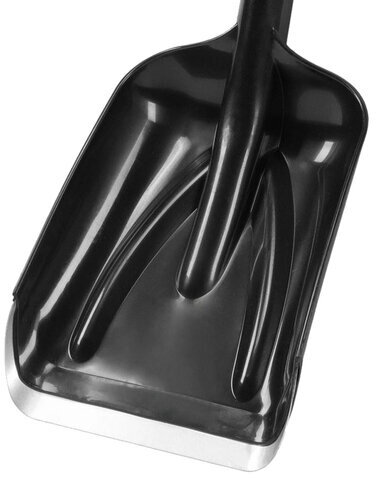 Лопата снеговая 20х30 см УНИВЕРСАЛЬНАЯ с планкой, прочная, пластиковая с V-ручкой, длина 70 см, для дома, авто, детей, ГРАНДМАСТЕР, 700347