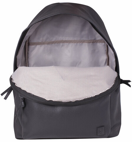 Рюкзак BRAUBERG универсальный, сити-формат, черный, кожзам, "Селебрити", 20 литров, 41х32х14 см, 226423