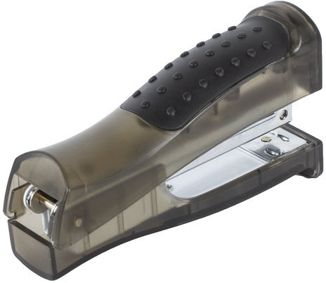 Степлер №24/6, 26/6 BRAUBERG "VS-100", до 20 листов, с резиновой накладкой, черный, 226863