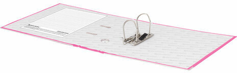 Папка-регистратор BRAUBERG с покрытием из ПВХ, 80 мм, с уголком, розовая (удвоенный срок службы), 227195