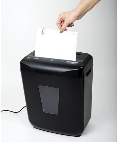 Уничтожитель (шредер) BRAUBERG 818M, 5 уровень секретности, фрагменты 3х10 мм, 8 листов, 18 л, 532153