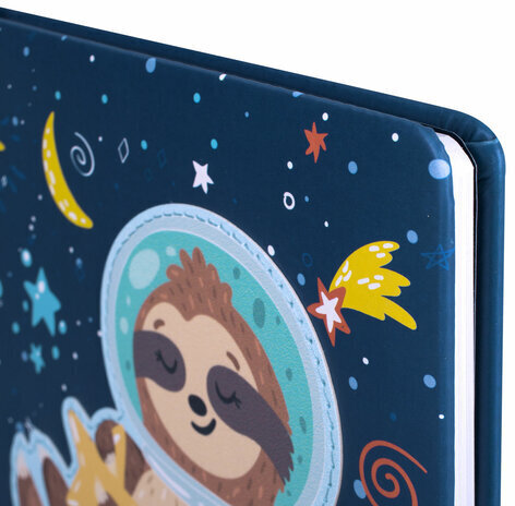 Дневник 1-4 класс 48 л., кожзам (твердая), печать, аппликация, ЮНЛАНДИЯ, "Ленивец", 106197