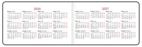 Еженедельник датированный 2026 МАЛЫЙ ФОРМАТ 105х160 мм, А6, BRAUBERG "Blaze", фольга, голубой, 117214