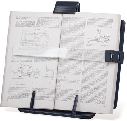 Подставка для книг, учебников, журналов BRAUBERG большая, регулируемый угол наклона, раздвижная, 230910