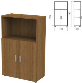 Шкаф полузакрытый &quot;Канц&quot;, 700х350х1130 мм, цвет орех пирамидальный (КОМПЛЕКТ)