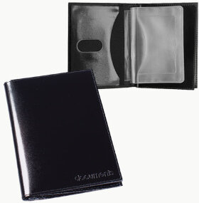 Бумажник водителя BEFLER &quot;Classic&quot;, натуральная кожа, тиснение, 6 пластиковых карманов, черный, BV.22.-1