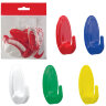 Крючки самоклеящиеся, комплект 10 шт., пластиковые, цвет микс/белый ротанг, IDEA, М 2231