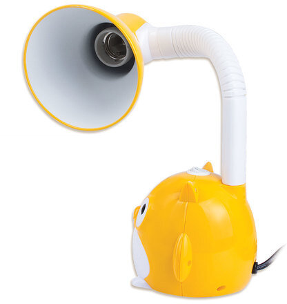 Светильник настольный SONNEN OU-603, на подставке, цоколь Е27, "Сова", желтый, 236673