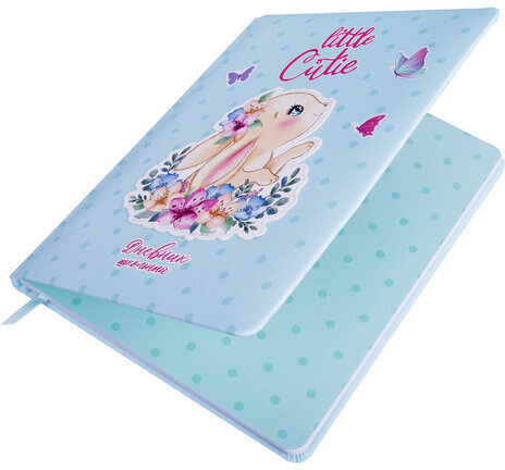 Дневник 1-4 класс 48 л., кожзам (твердая с поролоном), печать, аппликация, ЮНЛАНДИЯ, "Зайчик", 106198