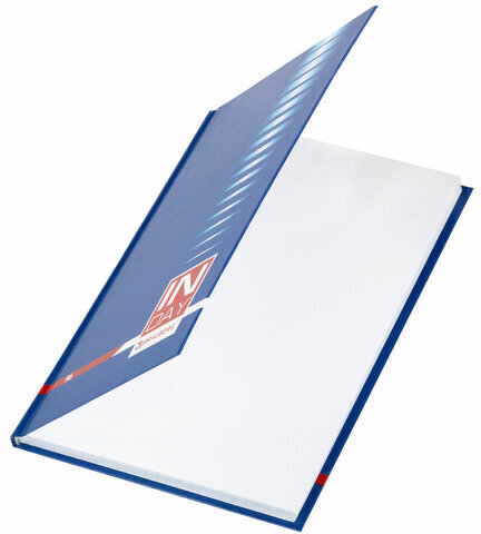 Блокнот А5 (135х206 мм), 96 л., твердый переплет, ламинированная обложка, клетка, BRAUBERG, "INDAY blue", 121929