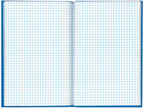 Блокнот А5 (135х206 мм), 96 л., твердый переплет, ламинированная обложка, клетка, BRAUBERG, "INDAY blue", 121929