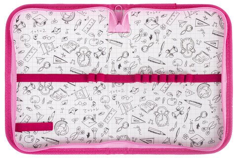 Пенал ПИФАГОР, 1 отделение, ткань, 19x13 см, "Cute Meow", 270358