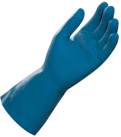 Перчатки латексные MAPA Superfood/Vital 177, внутреннее хлорированное покрытие, размер 7 (S), синие